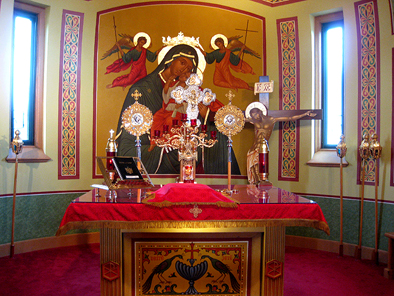 Altar inside of the Church, Ethnic Festival, 2009; Albanian Festival; Worcester, MA; Photography by Ellen Arnstein